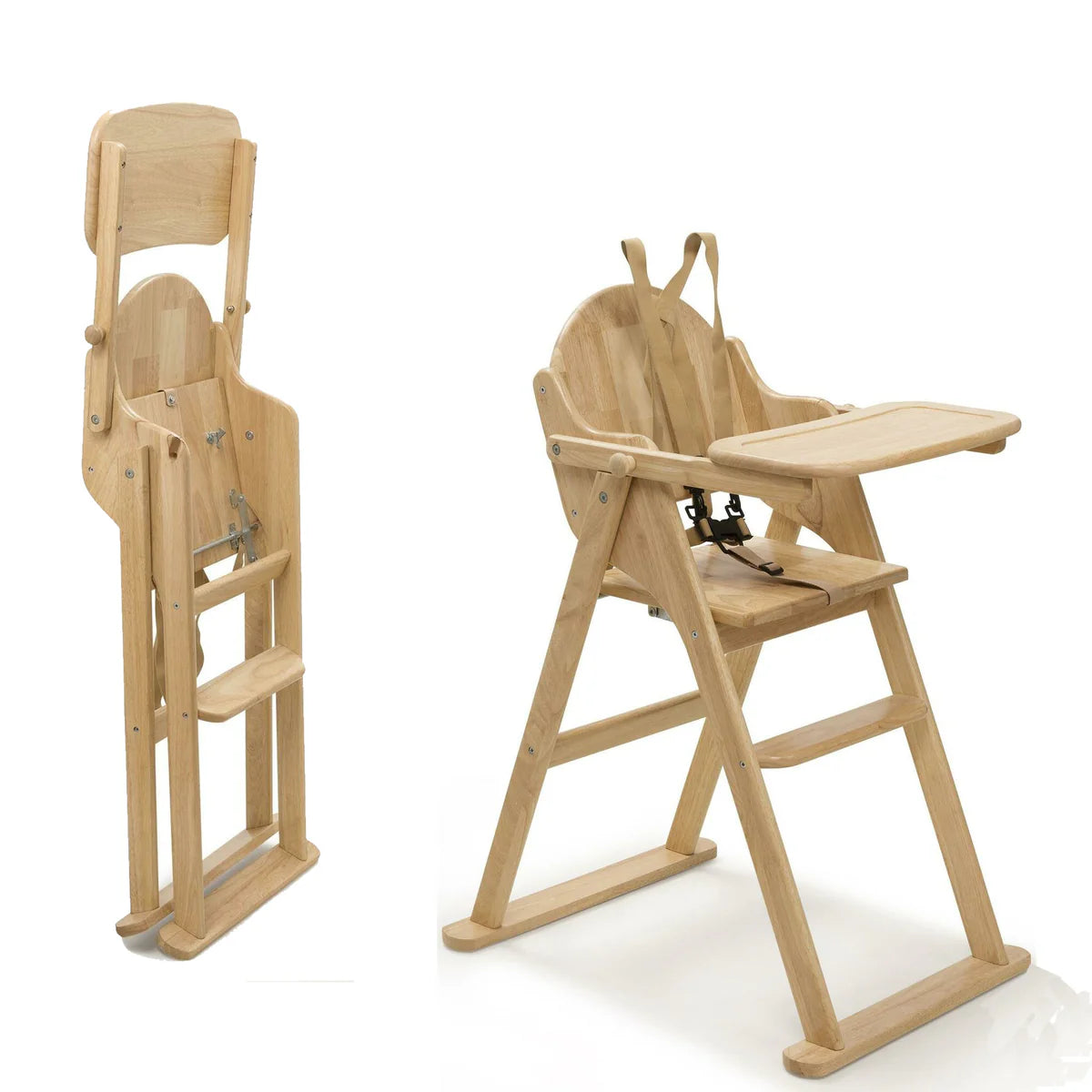 Zoni Stores foldable wooden high chair for babies