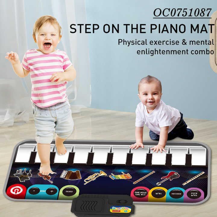 Kids Playing Musical MatCarpet (10 Musical Keys  8 Instruments) Size 2ft by 1ft almost.