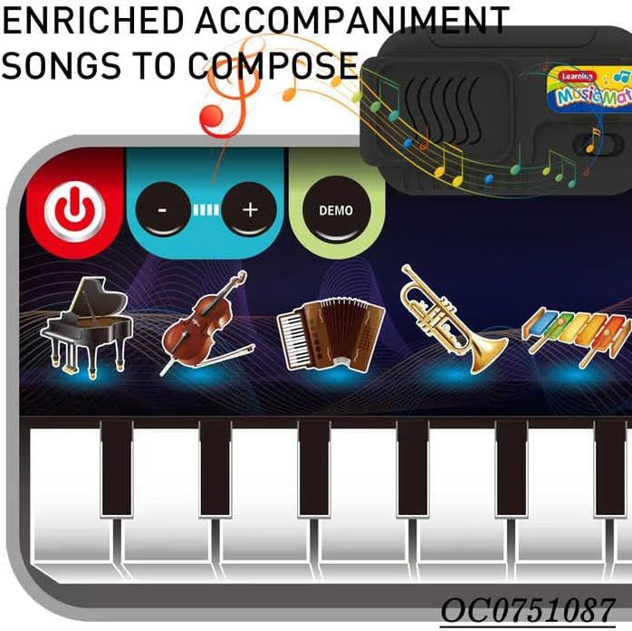 Kids Playing Musical MatCarpet (10 Musical Keys  8 Instruments) Size 2ft by 1ft almost.