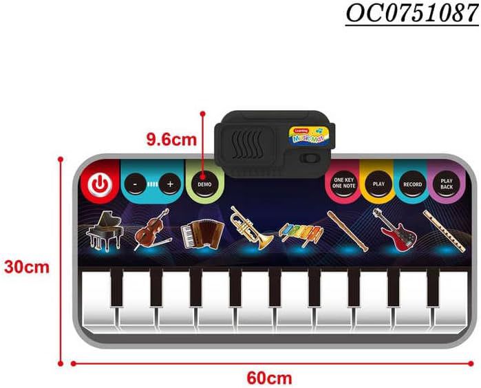 Kids Playing Musical MatCarpet (10 Musical Keys  8 Instruments) Size 2ft by 1ft almost.