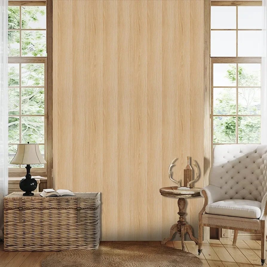 LIGHT WOOD WALLPAPER SHEET ROLL.