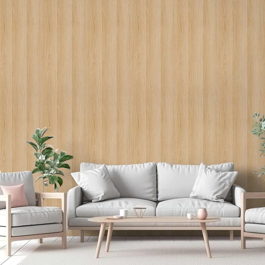 LIGHT WOOD WALLPAPER SHEET ROLL.