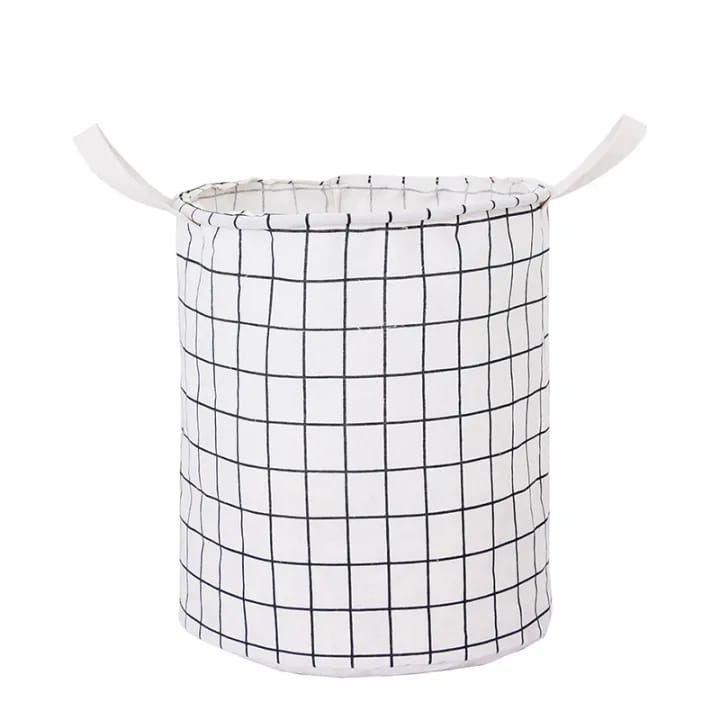 Large Capacity Home Clothes Toys Storage Basket Laundry Basket Cotton Linen Foldable Laundry Hamper Waterproof Organizer Bucket.