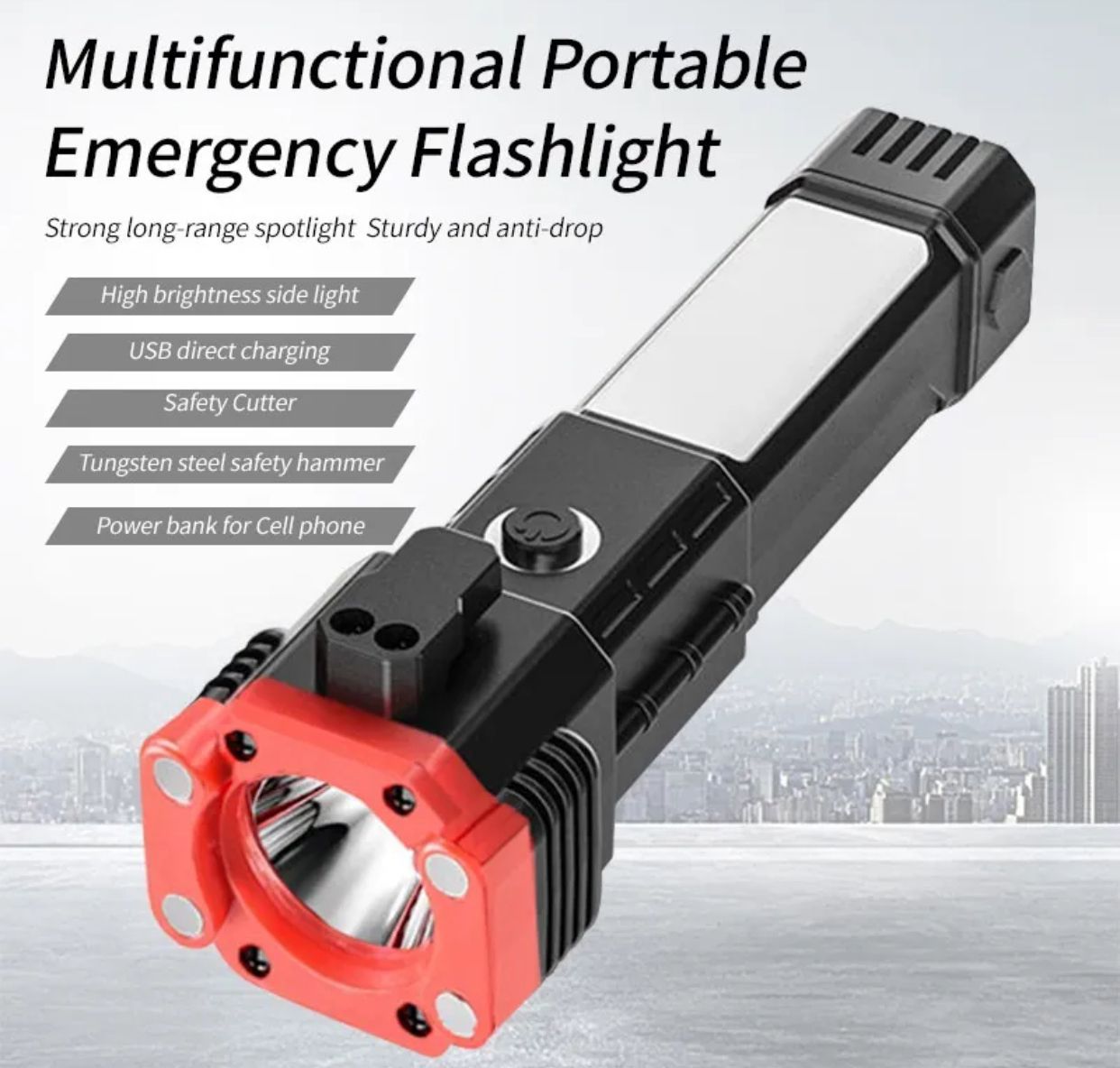 Led 3W Torch 2 in 1 3000MAH flashlight.