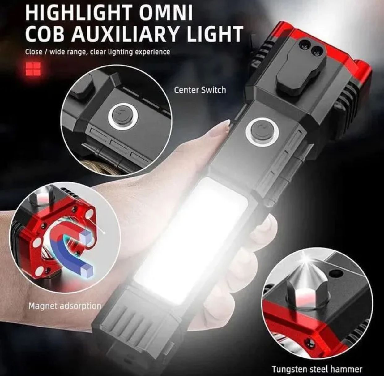 Led 3W Torch 2 in 1 3000MAH flashlight.
