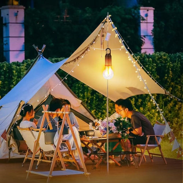 Led Tent Light 400mah 100lm Camping Atmosphere Light Type-c Usb Rechargeable Waterproof With Hook 3 Modes Outdoor Lighting.