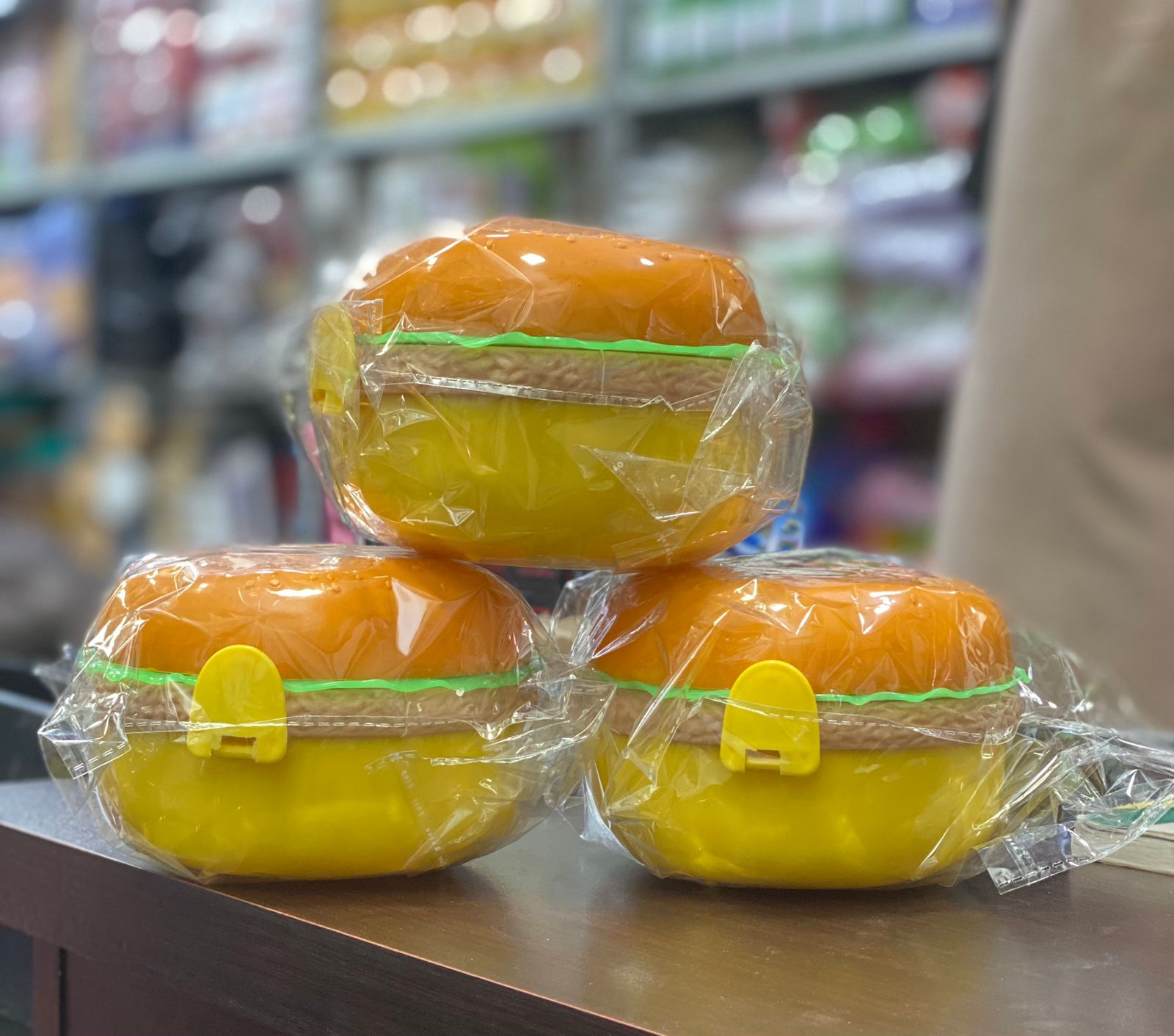 Lunch box kids tiffin box for school burger shaped meal-it box large lunch box with spoon.