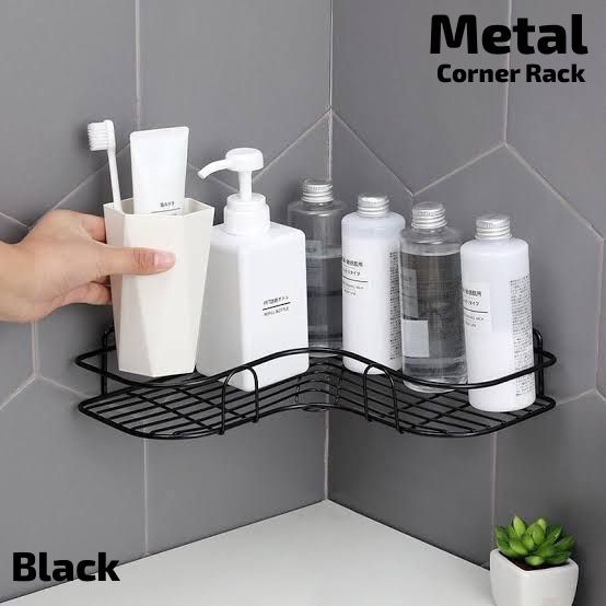 Metal Wire Black Corner Rack.