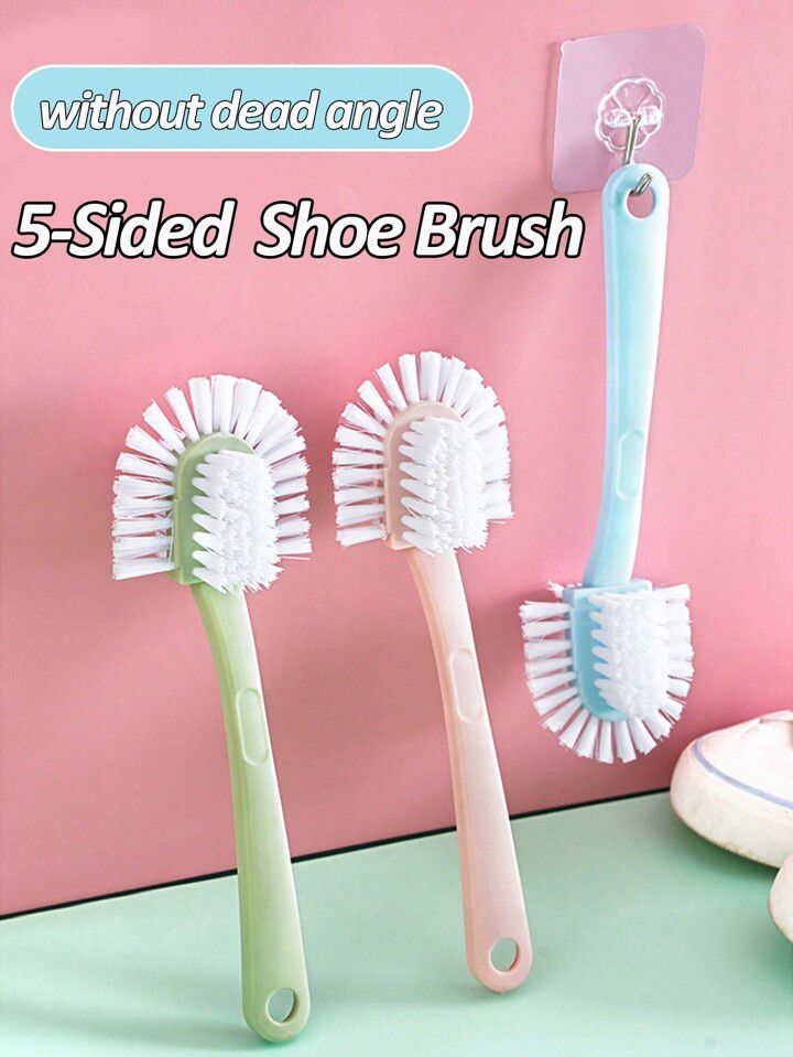 Multipurpose 5 Sided Kitchen Bathroom Shoe Brush.