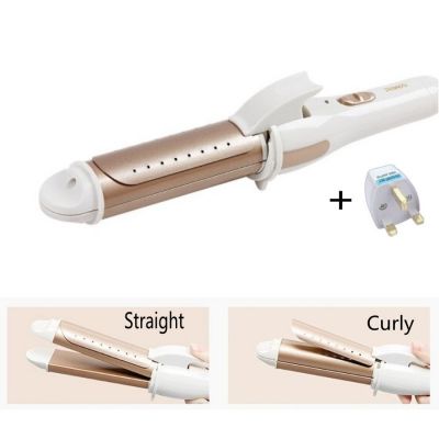 Pink Nanjiren hair curling iron with ergonomic handle