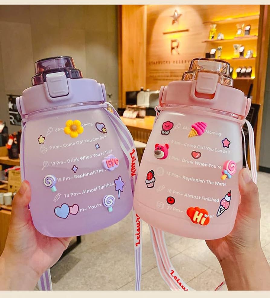 New Fancy 1300ML Oval Shape Direct Sip Water Bottle.