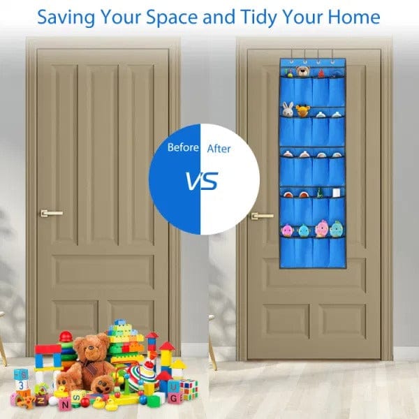Over the door 20 pockets 5 layers hanging storage shelf.