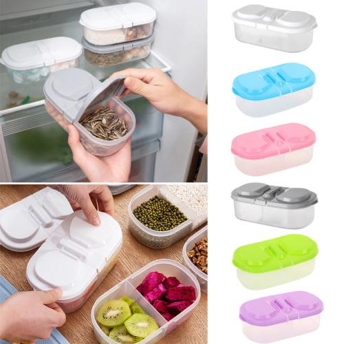 Pack of 2 transparent splash proof food storage containers for refrigerator organization