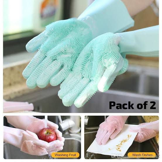 Pack of 2 Silicone Kitchen Gloves.