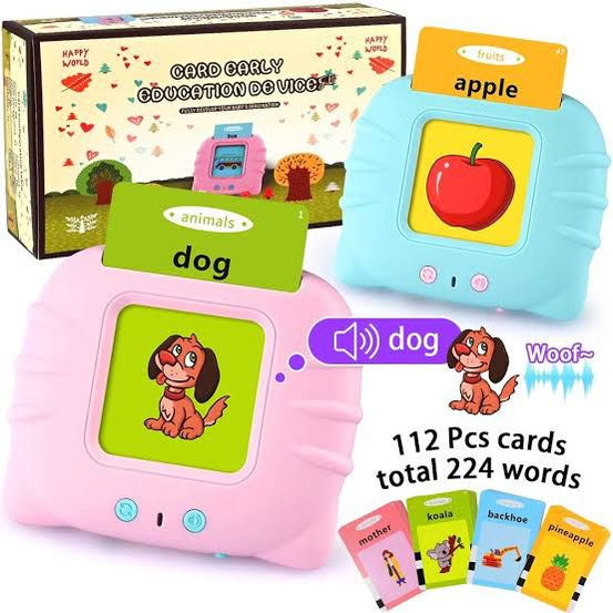 Rechargeable Educational Speaking Card Toy (with 112 Cards  224 Words).