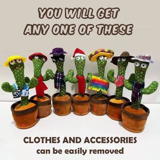 Dancing Cactus Toys  For kids Entertainment.