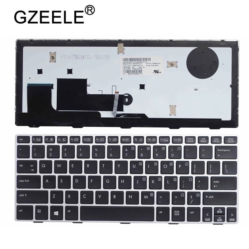 HP KEYBOARDS, LAPTOP KEYBOARDS Laptop Keyboard for HP EliteBook Revolve 810 G1 810 G2 810 G3 backlight keyboard D7Y87PA 706960-001 UK Keyboard SILVER