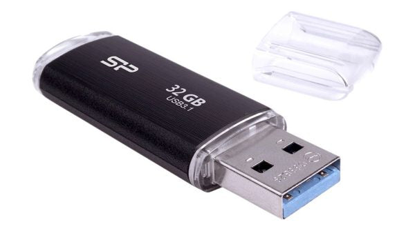 SILICON POWER, USB DRIVES SP032GBUF3B02V1K – USB Stick, Blaze B02, 32GB, USB 3.1, Black, Silicon Power