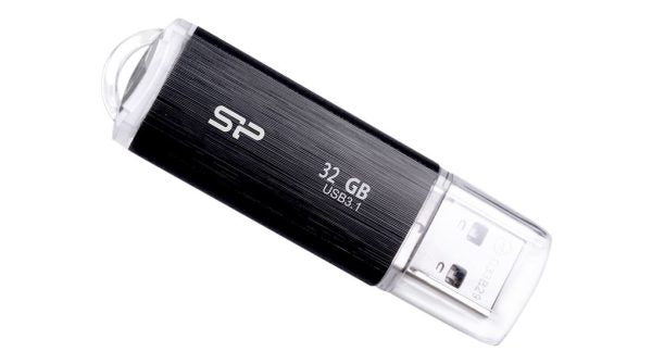 SILICON POWER, USB DRIVES SP032GBUF3B02V1K – USB Stick, Blaze B02, 32GB, USB 3.1, Black, Silicon Power