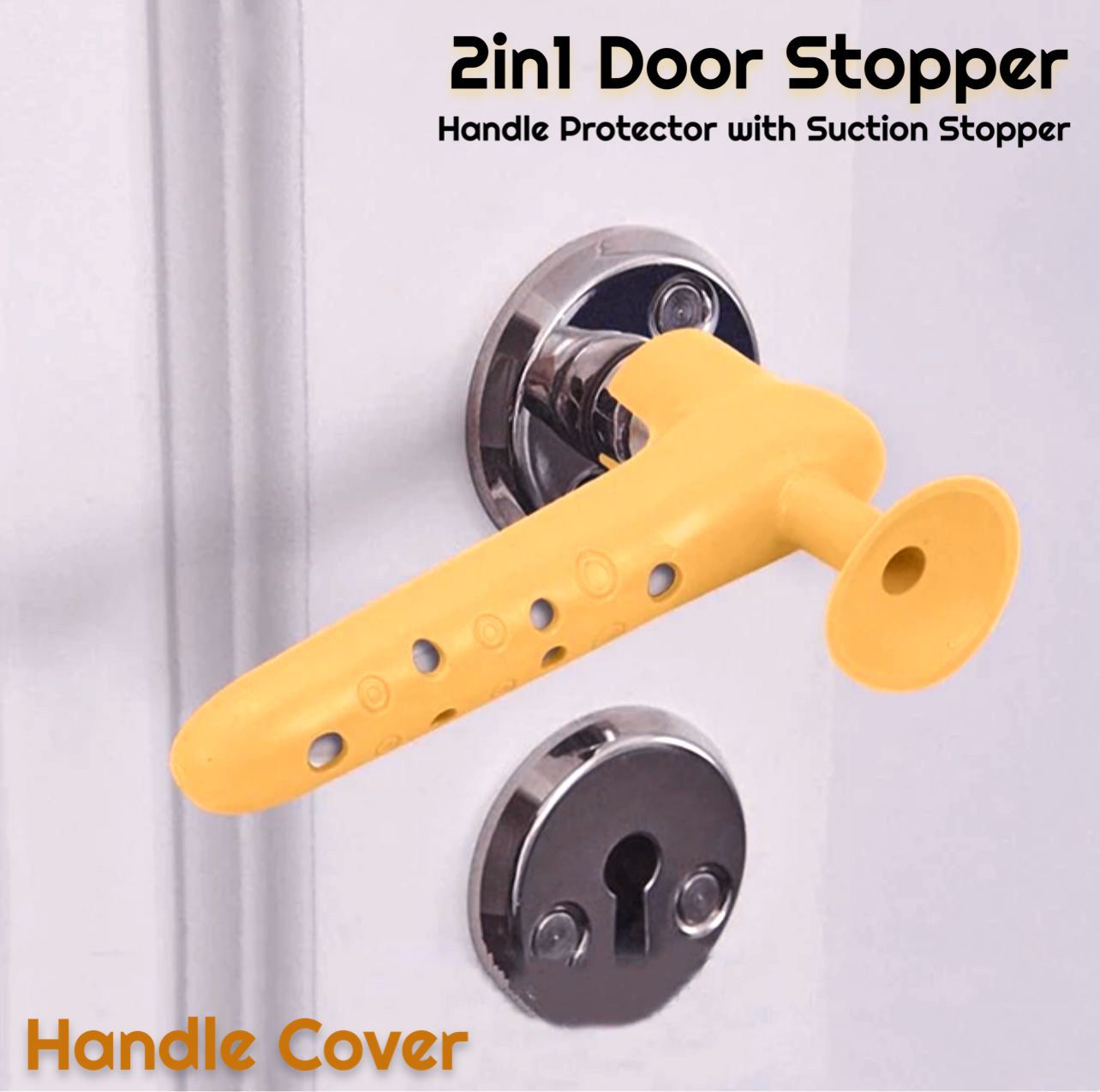 Silicone Door Stopper Protector Handle Cover.