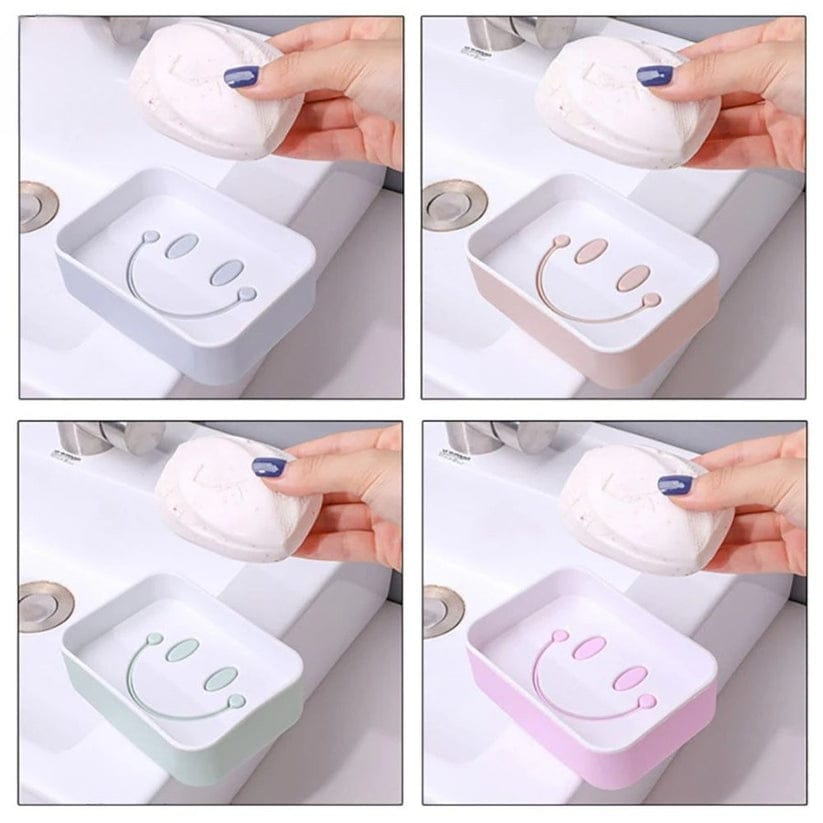 Smiley Double Layer Drain Soap Holder.