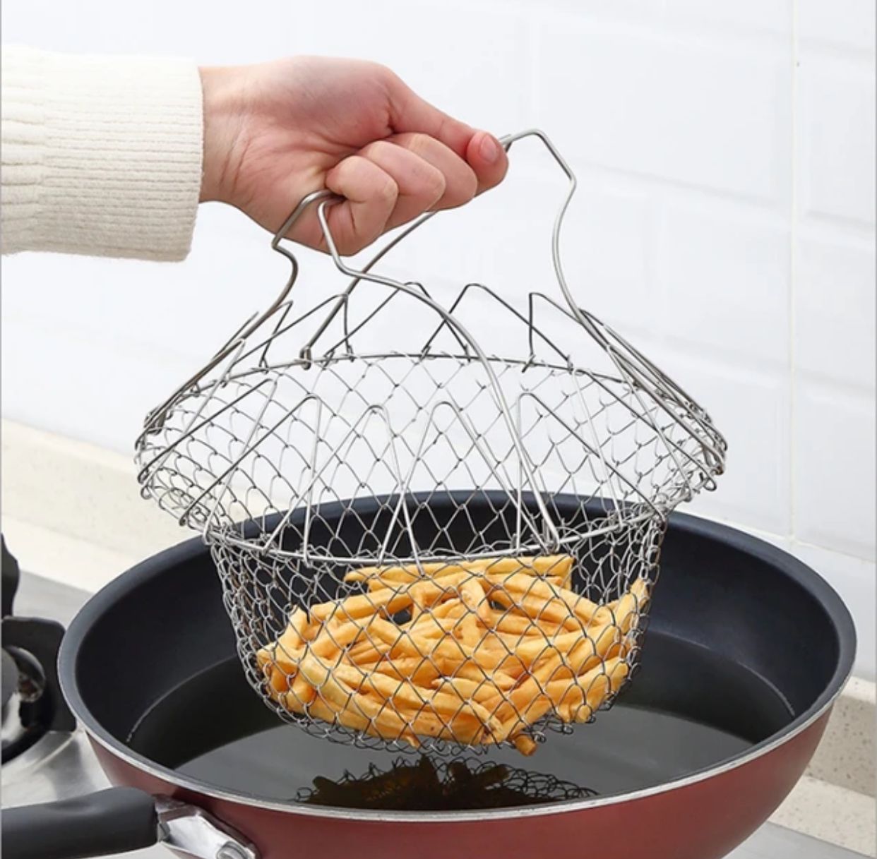 Stainless Steel Foldable Chef Basket.