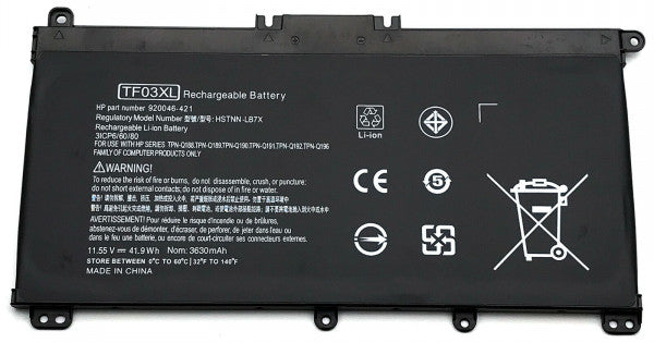 HP BATTERY, Laptop Batteries ORIGINAL TF03XL TF03 Battery for HP Pavilion 15-CD 15-CC 14-BP 14-BF HSTNN-LB7J HSTNN-LB7X 920070-855 920046-421 HSTNN-LB7X