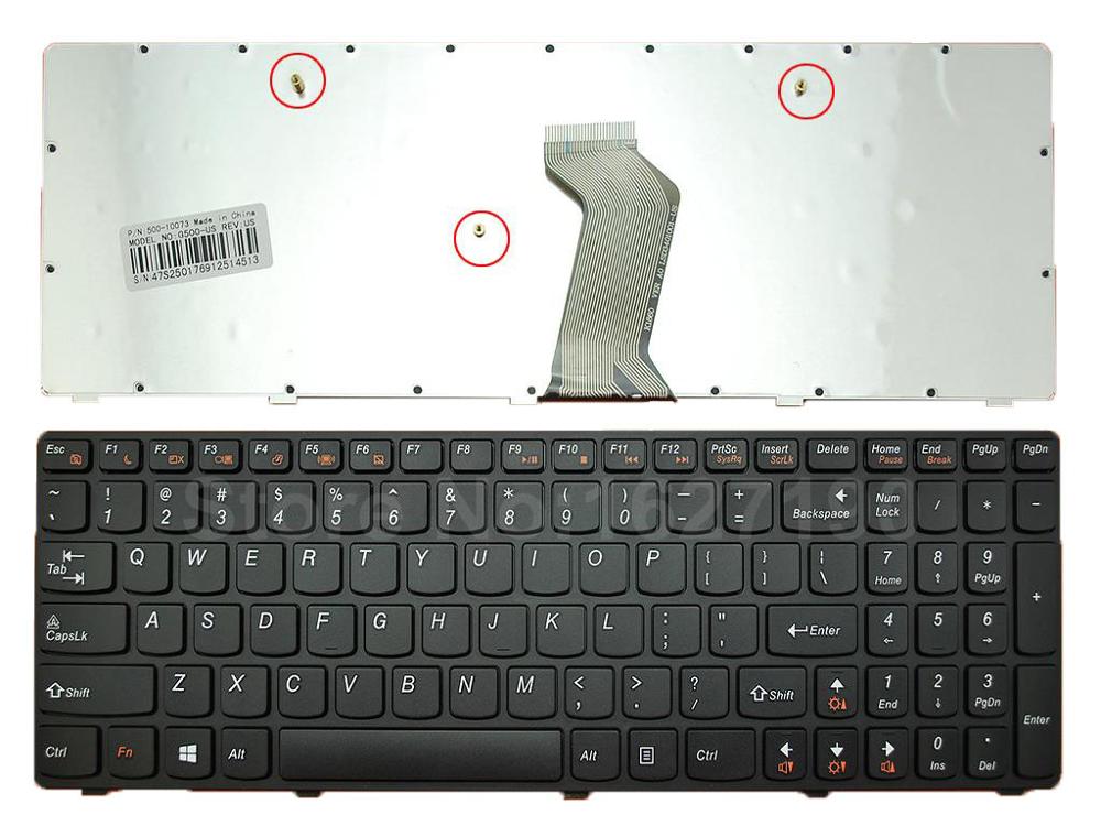LAPTOP KEYBOARDS, LENOVO KEYBOARDS Laptop Keyboard for Lenovo G500 G510 G505 G700 G710 English US 25210891 MP-12P83US-6861 Black