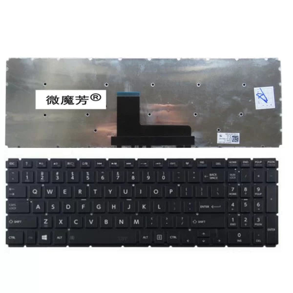 LAPTOP KEYBOARDS, TOSHIBA KEYBOARDS keyboard for Toshiba Satellite L50-B L55-B L55DT-B S50-B S55-B English Laptop Keyboard black