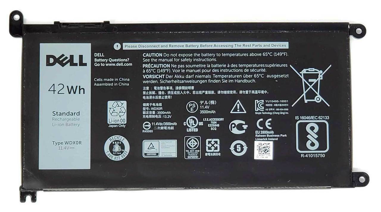 DELL BATTERY, Laptop Batteries ORIGINAL WDXOR Laptop Battery for Inspiron 15 5565 5567 5568 5578 7560 7570 7579 7569 13 5368 5378 7368 7378 17 5765 5767 5770 T2JX4 3CRH3 FC92N WDXOR CYMGM