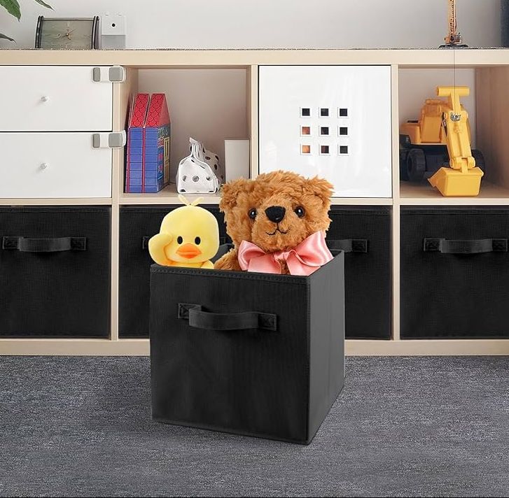 Woven Storage Foldable Stuff Organizer Box (Size Almost 10inch)