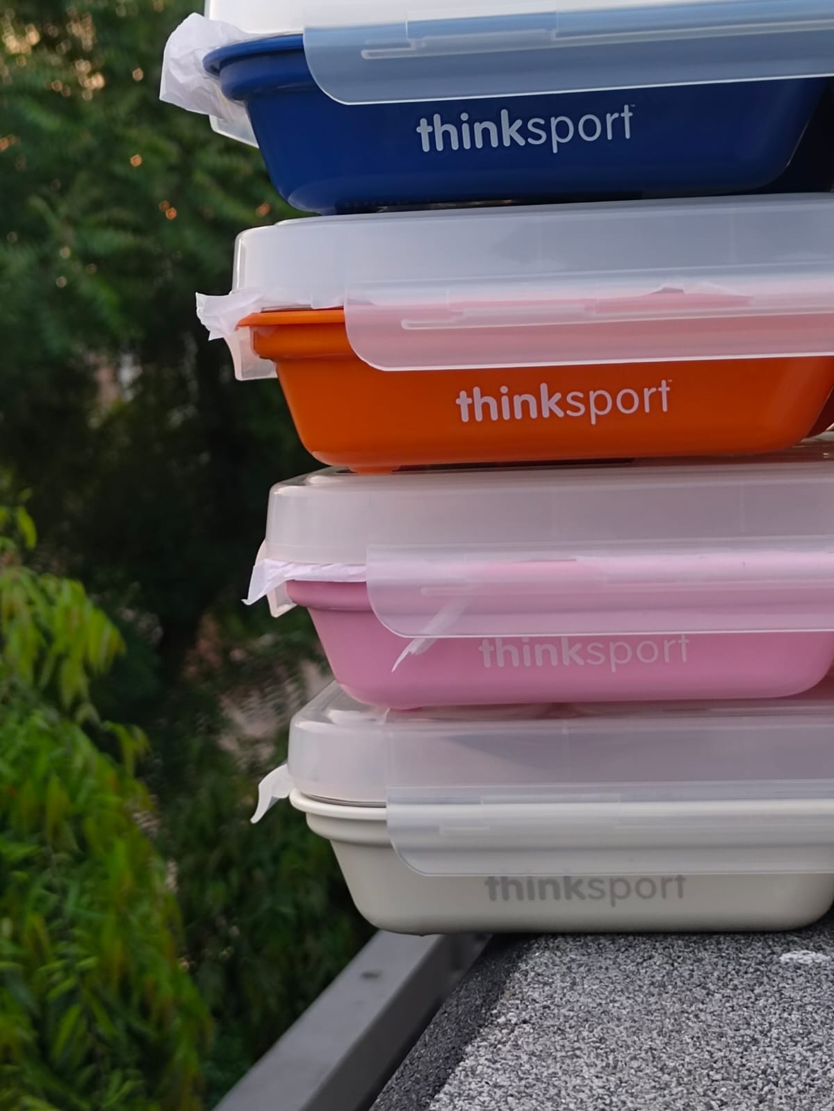 Kids stainless steel divided lunch box set with spoon and fork by Thinksport at Zoni Stores