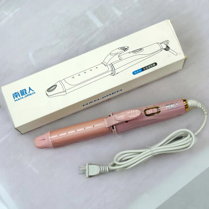Ceramic hair curler by Nanjiren in pink finish