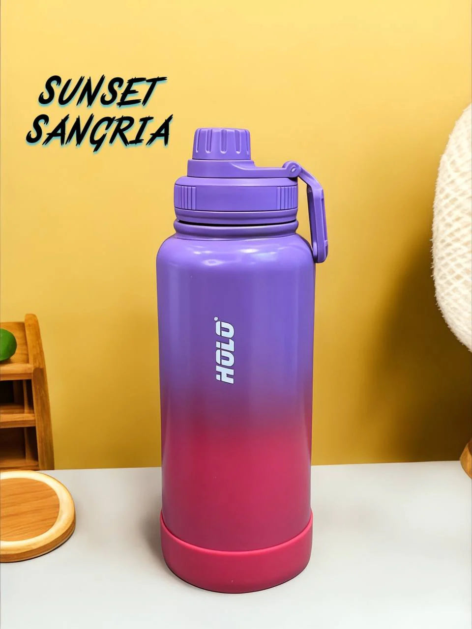 Matte black 40oz vacuum bottle featuring a sleek dark coating and durable black lid