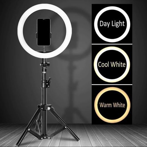 Zoni Stores professional LED ring light with tall adjustable tripod stand set up in a studio in Pakistan