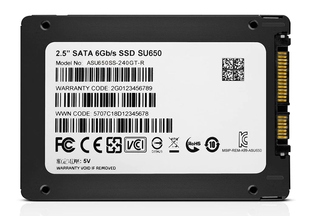 SSDS ADATA Ultimate SU650 2.5″ 240GB SATA III 3D NAND Internal Solid State Drive (SSD)