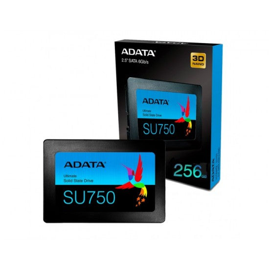 SSDS ADATA SU750 Solid State Drive 256GB 2.5″ SATA 6Gb/s 3D NAND ASU750SS-256GT-C