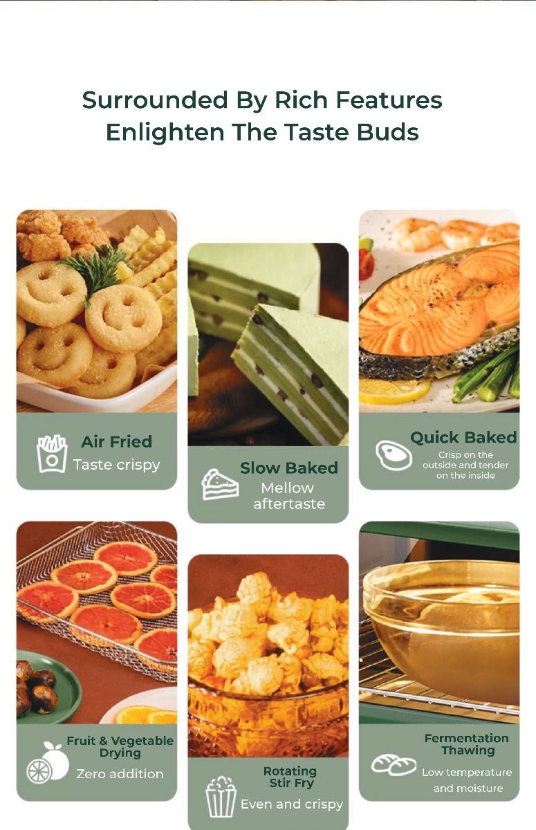 ACA Air Fryer (Green) ATO-EAF18A: Enjoy Smart and Healthy Cooking