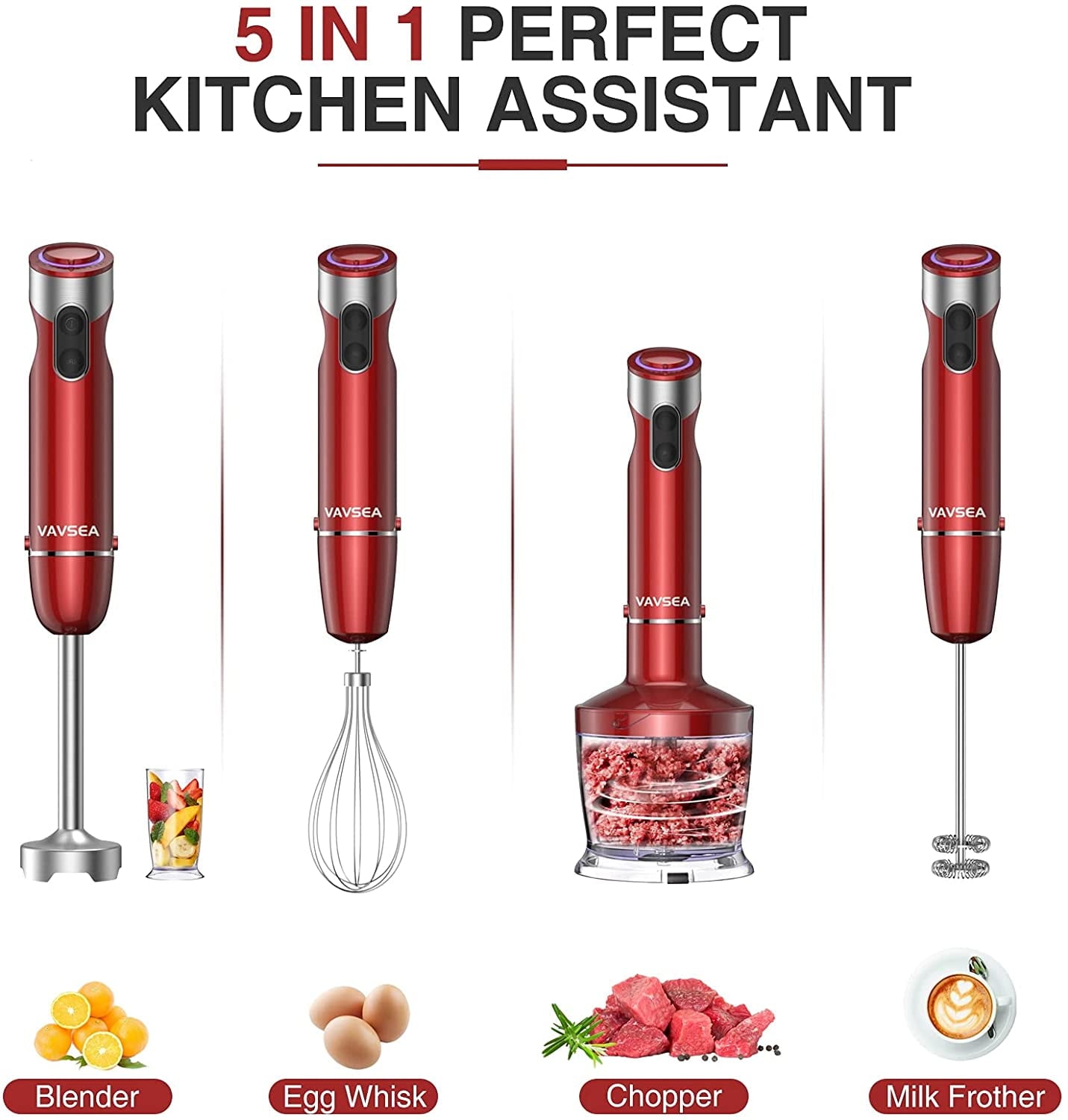 VAVSEA 1000W 5-in-1 Immersion Hand Blender