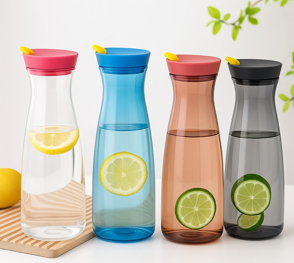 Zoni Stores colorful glass water pitcher with fruit infuser Pakistan