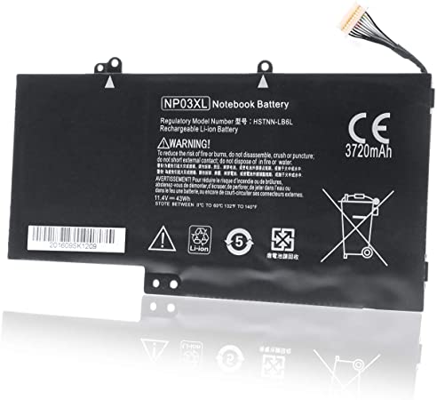 HP BATTERY, Laptop Batteries NP03XL Battery for HP Pavilion X360 13-A 15-U HSTNN-LB6L 760944-421 TPN-Q146