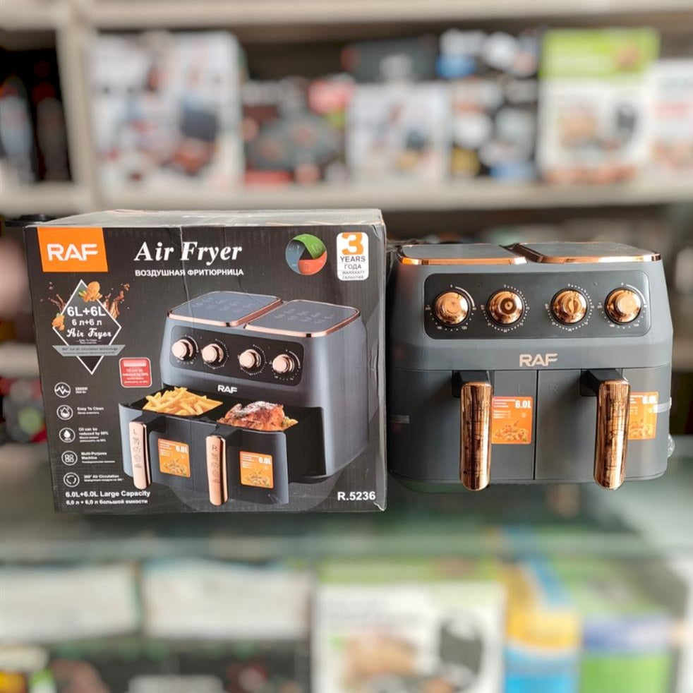 Limited Stock RAF 6+6 Liter Air Fryer R.5236: Versatile and Efficient Cooking