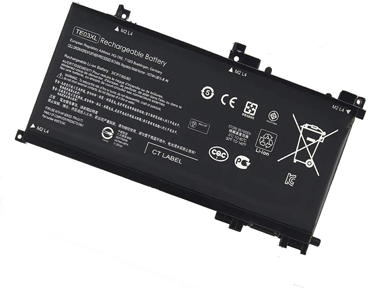 HP BATTERY, Laptop Batteries TE03XL Laptop Battery for HP 849910 850 TPN Q173 Pavilion 15 UHD TPN Q173 HSTNN UB7A 15 bc011TX 15