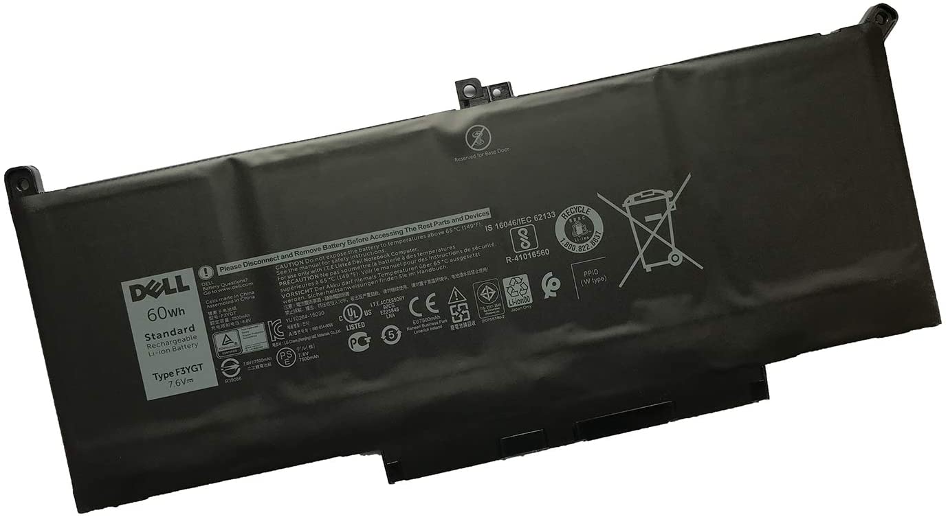 DELL BATTERY, Laptop Batteries Original 60WH F3YGT Battery for Dell Latitude 7280 7290 7380 7390 7480 7490 2X39G DM3WC KG7VF V4940 MYJ96 100% Original Laptop Battery
