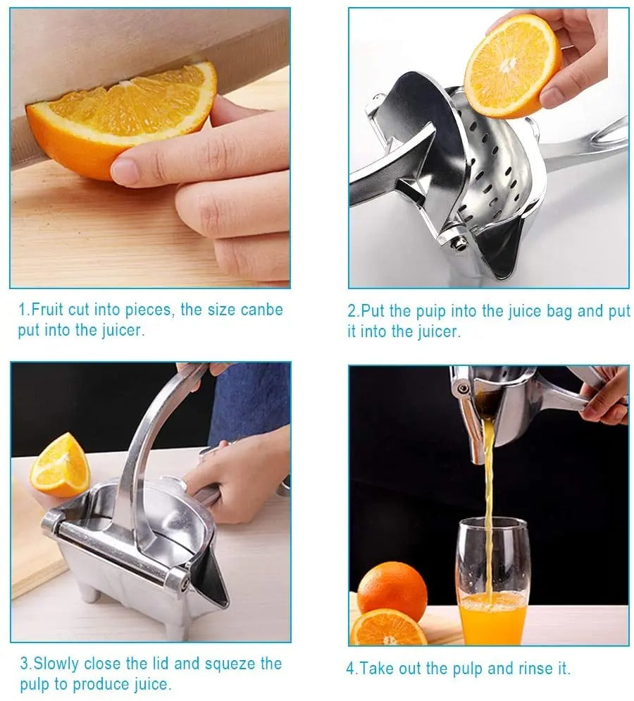 Manual Juice Squeezer - Real Stainless Steel Lemon Squeezer