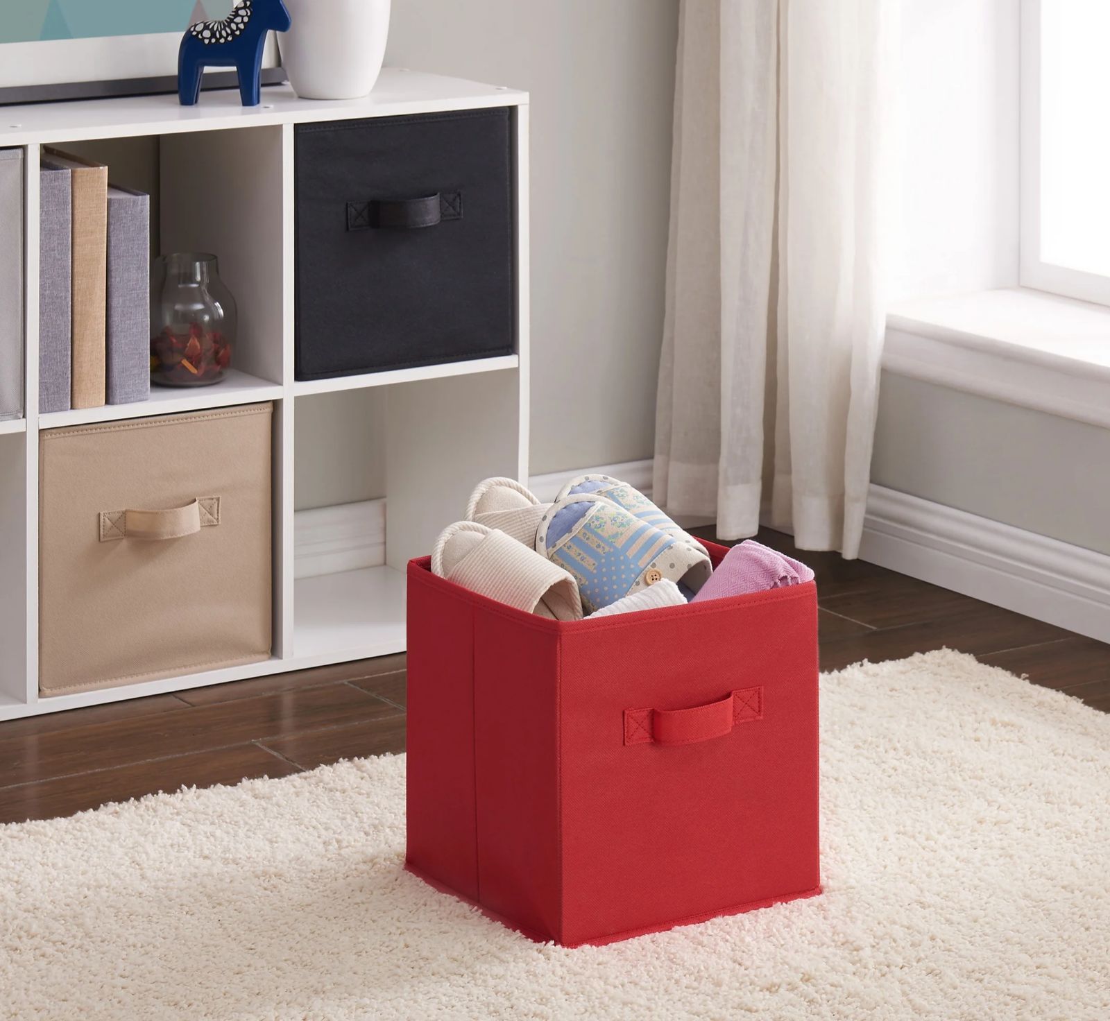 Foldable cube storage box with handle Zoni Stores online