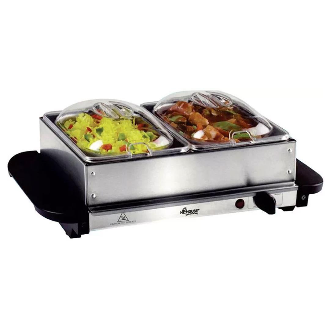 He-House 2 Pan Electric Buffet Server