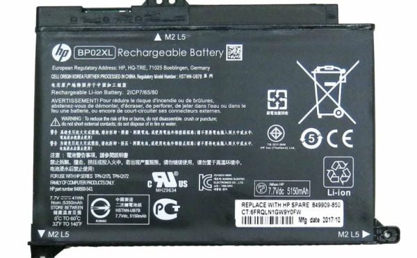 HP BATTERY, Laptop Batteries ORIGINAL BP02XL Battery FOR HP Pavilion 15-AU 15-AW, BP02XL