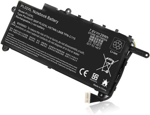HP BATTERY, Laptop Batteries PL02XL Battery for HP Pavilion 11 X360 11-n x360 Series 11-n010dx Hstnn-lb6b 751681-421 TPN-C115 PTN-C115 751875-001 751681-231