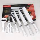 Knife set with white Handles